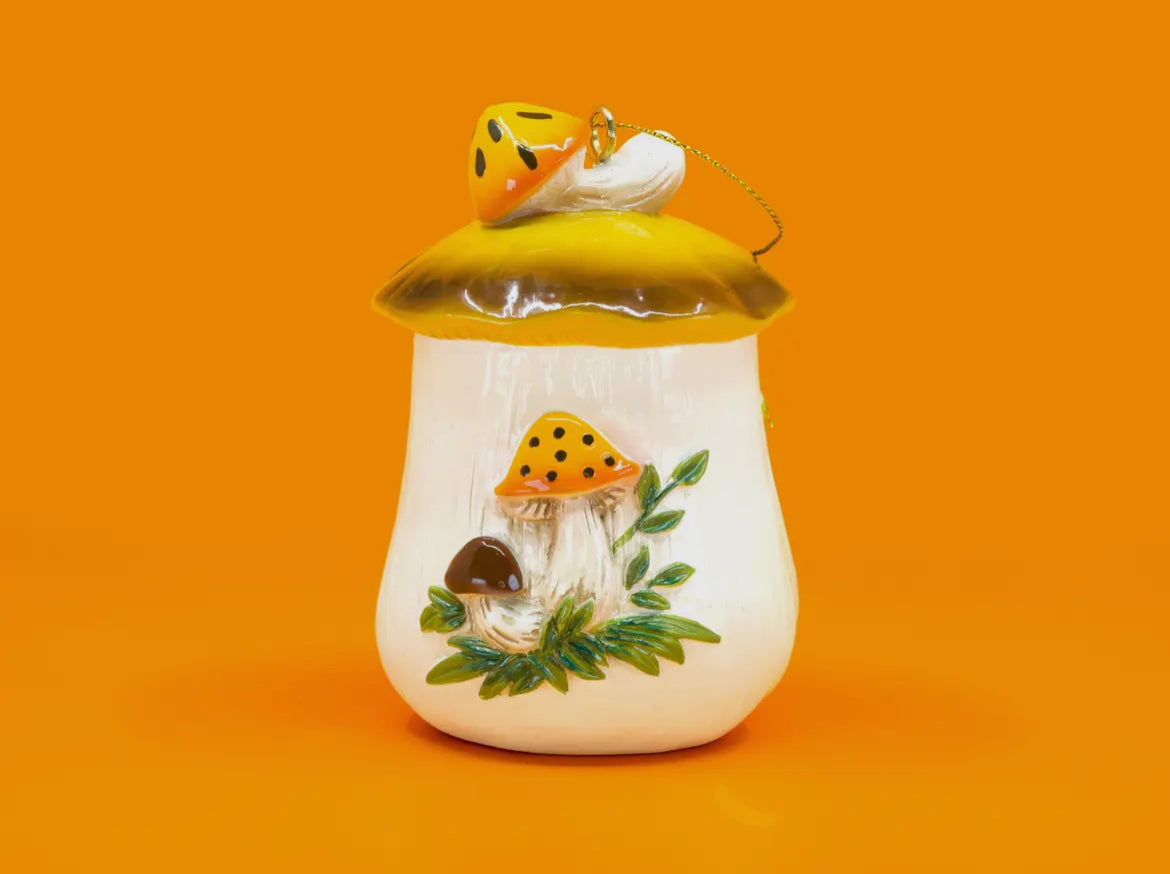 Merry Mushroom Inspired Hand Painted Ornament
