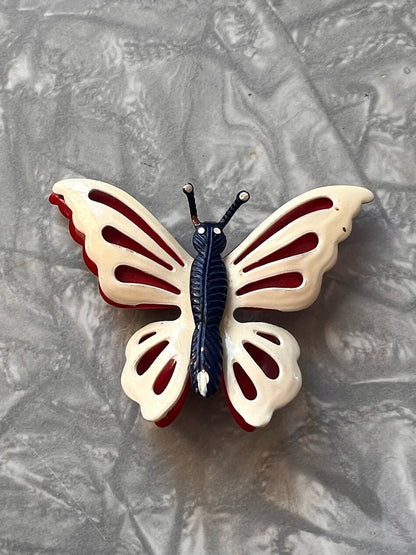 Vintage Enameled Butterfly Pin