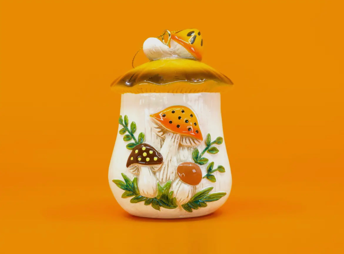 Merry Mushroom Inspired Hand Painted Ornament