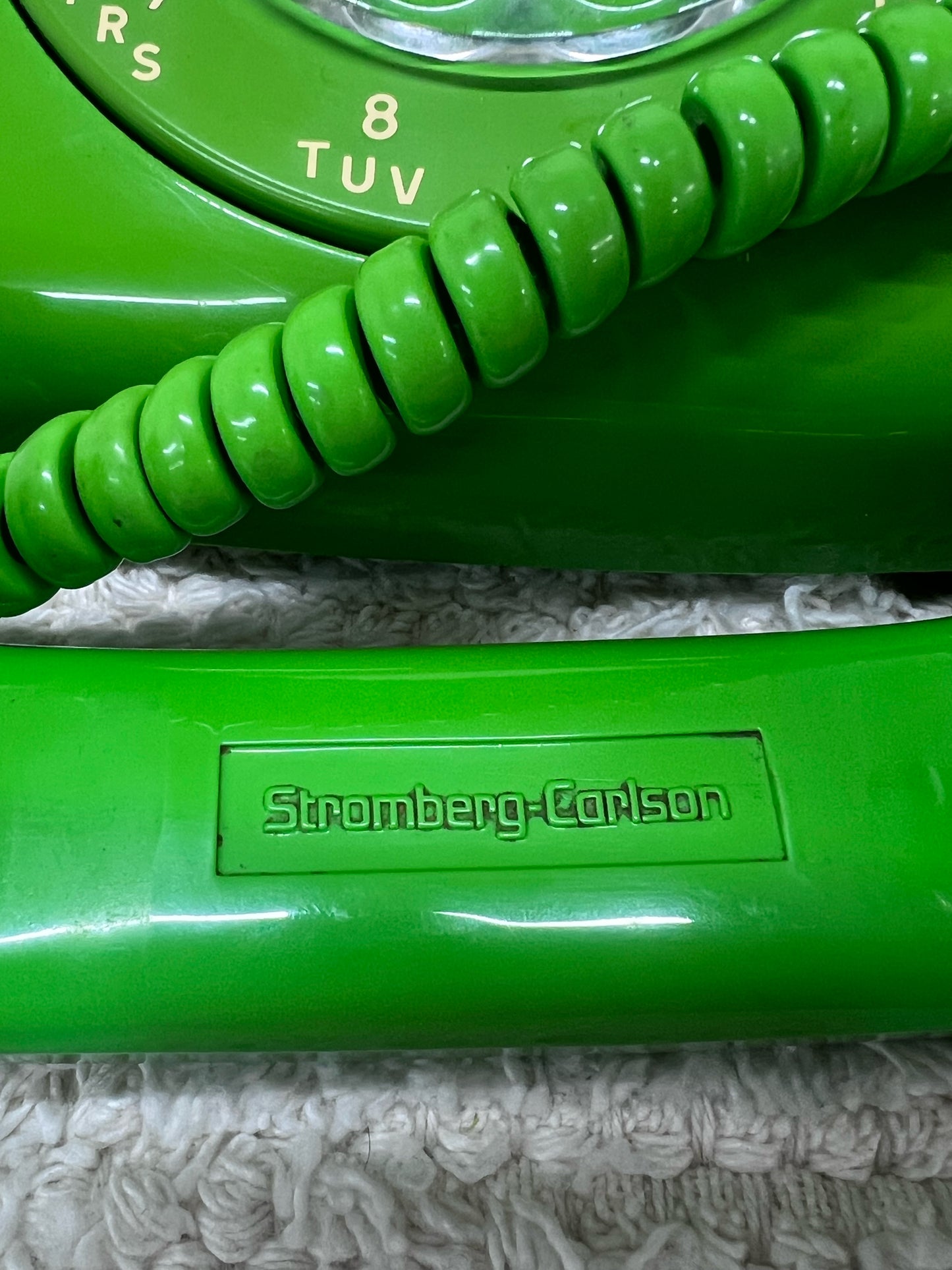 Stromberg-Carlson Lime Green 1970's Dial Corded Telephone