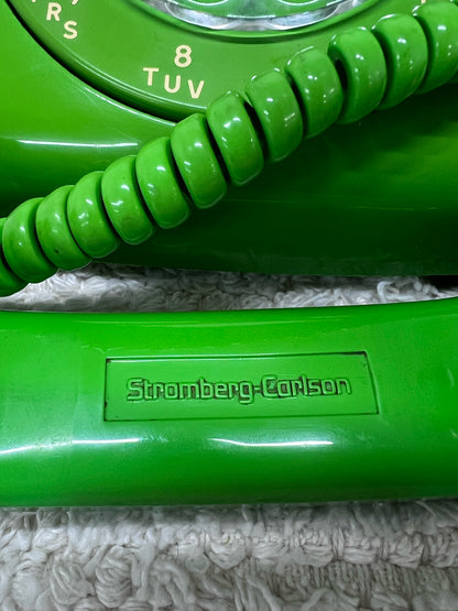 Stromberg-Carlson Lime Green 1970's Dial Corded Telephone