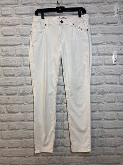 CAbi Size 6 UWhite 'Slimmie' Long Inseam jeans