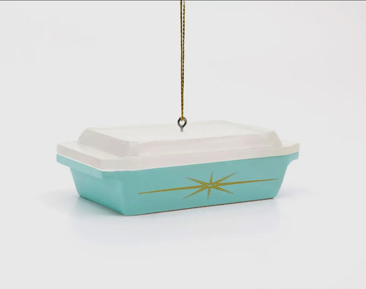 Mini Pyrex-Inspired Starburst Ornament — Retro Holiday Décor
