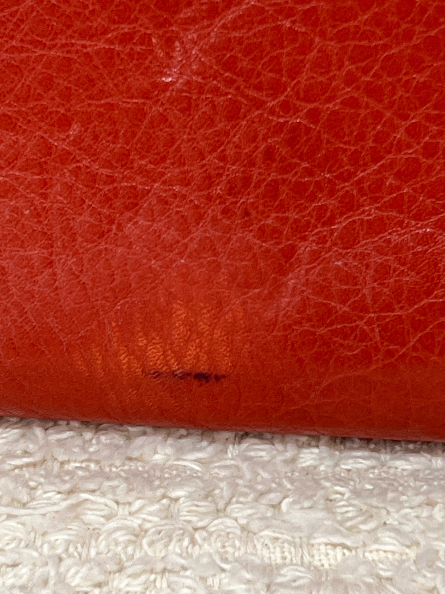 Coach Pleated Front Cognac Colored Leather Wallet