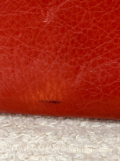 Coach Pleated Front Cognac Colored Leather Wallet
