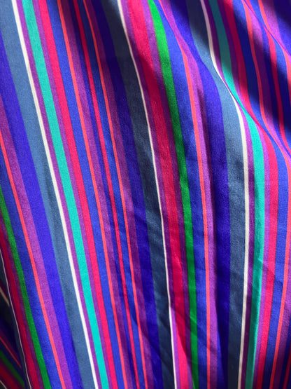 Vintage Striped Shirtwaist Style Dress Circa 1970's