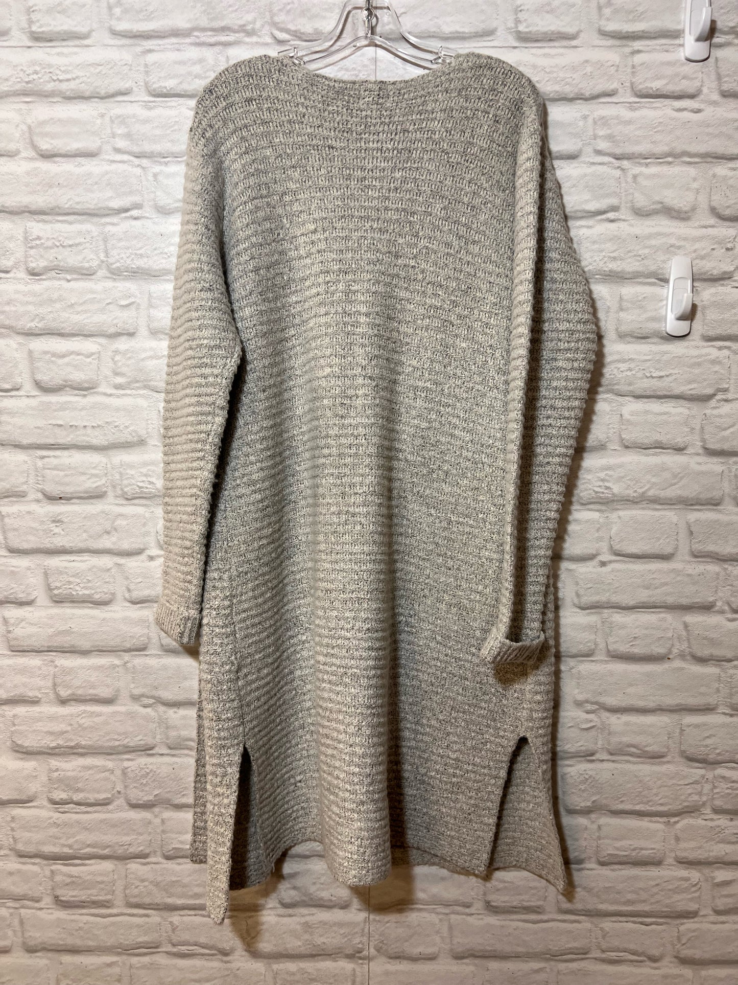 Size L Peyton Jensen Gray Long Cardigan