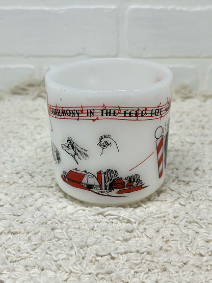 Vintage Federal milkglass 'Vigortone' advertising mug