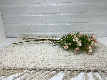 Pink faux flowers
