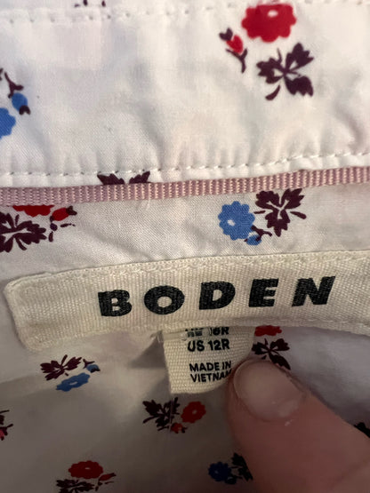 Size 12 Boden Floral Print Cotton Blouse