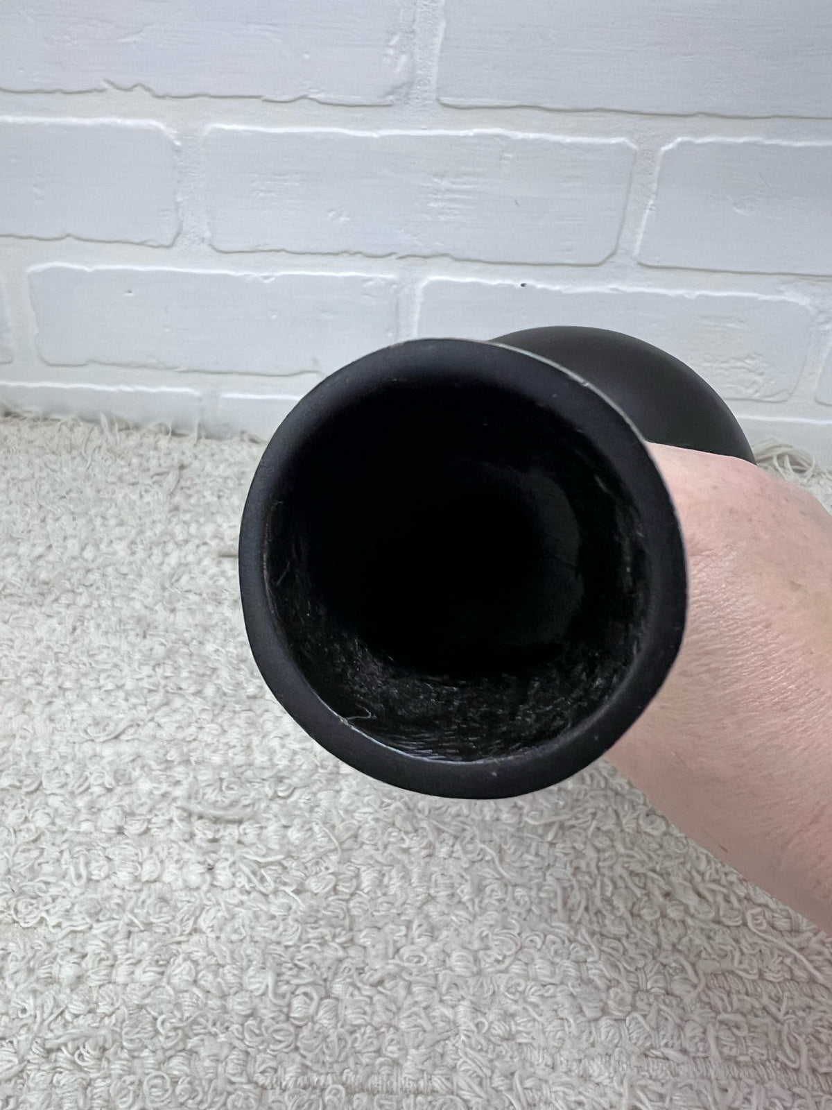 West Elm Black Metal Vase