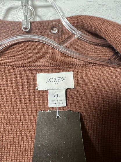 Size XL J. Crew Brown Knit One Button Blazer/Cardigan