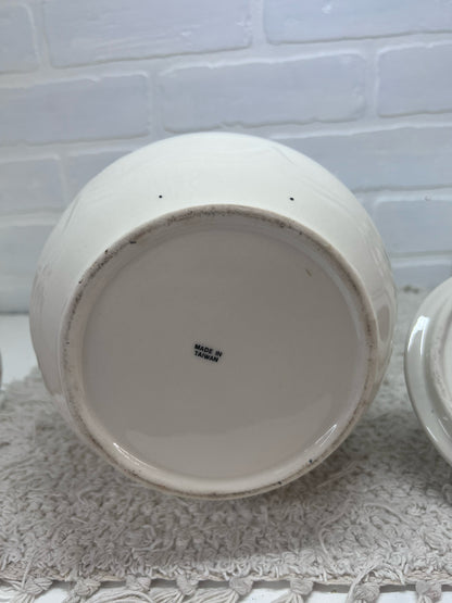 Aunt Rhody Set of 3 Lidded Goose Canisters