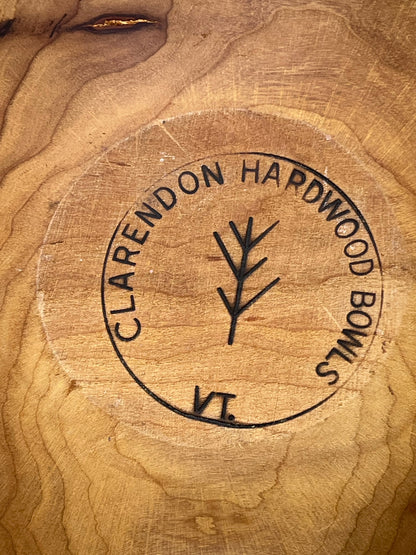 Large Hard Wood Clarendon Vermont Bowl
