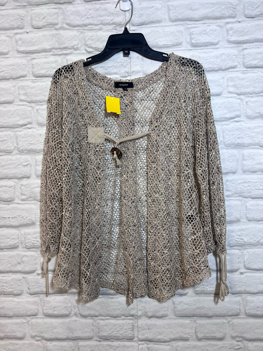 Size M kaktus Open Knit Light Brown Cardigan