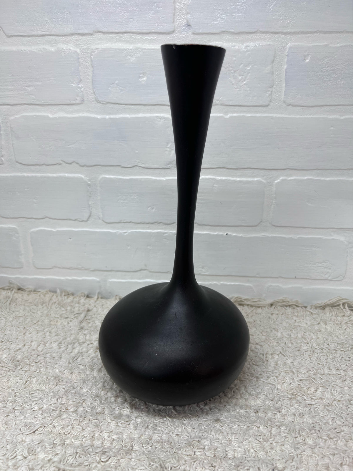 West Elm Black Metal Vase