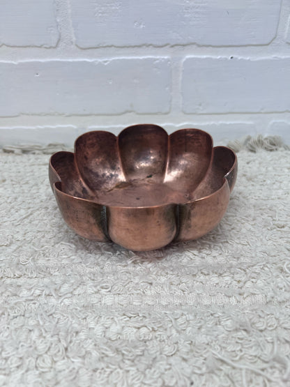 Vintage Mid-Century Hand Hammered Copper Bowl - Mexio
