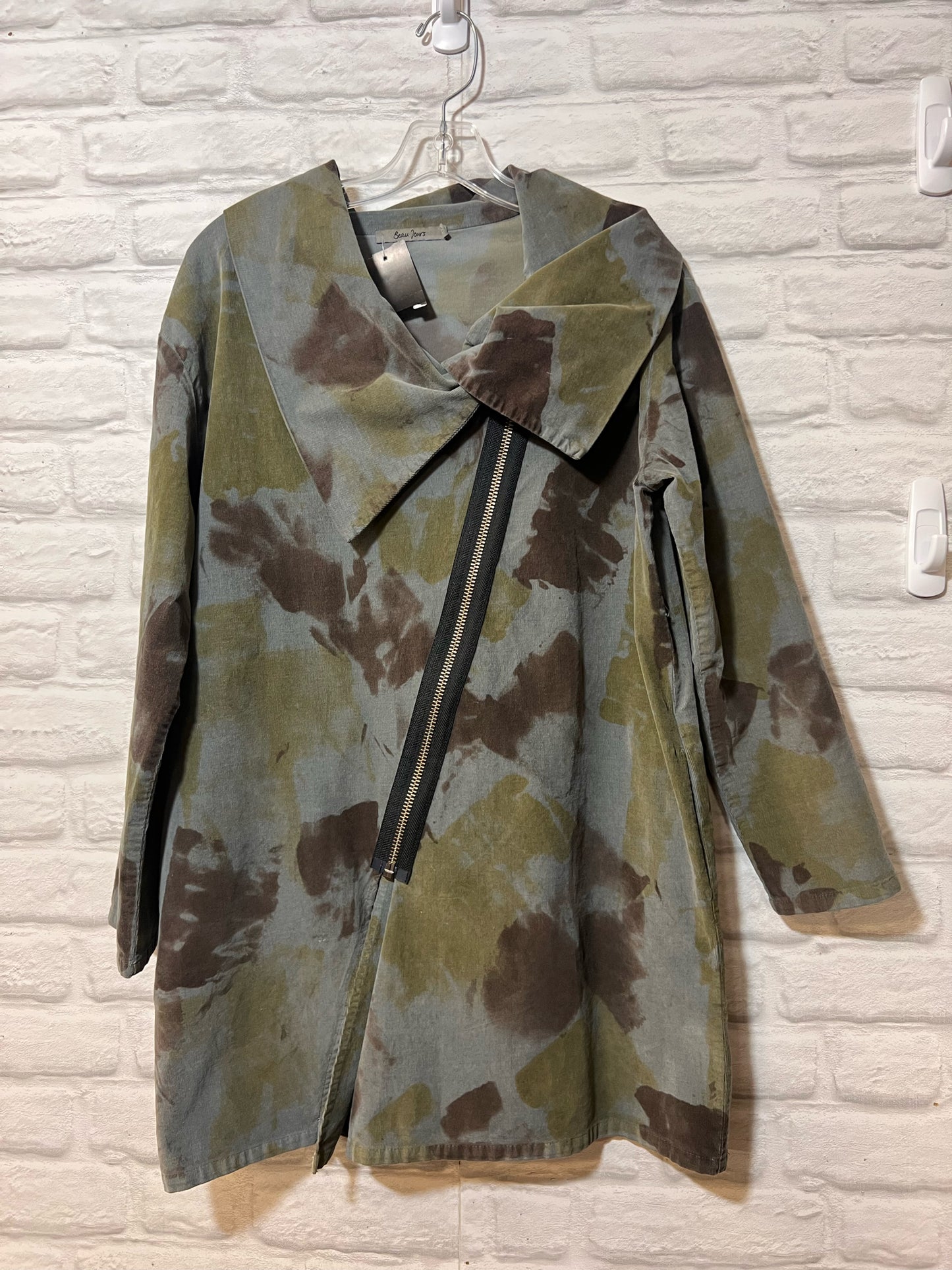 Size S Beau Jouss Micro Corduroy Lagenlook Asymetrical  Jacket