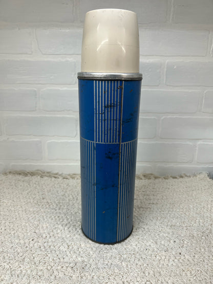 Keapsit Vintage 1970's blue thermos