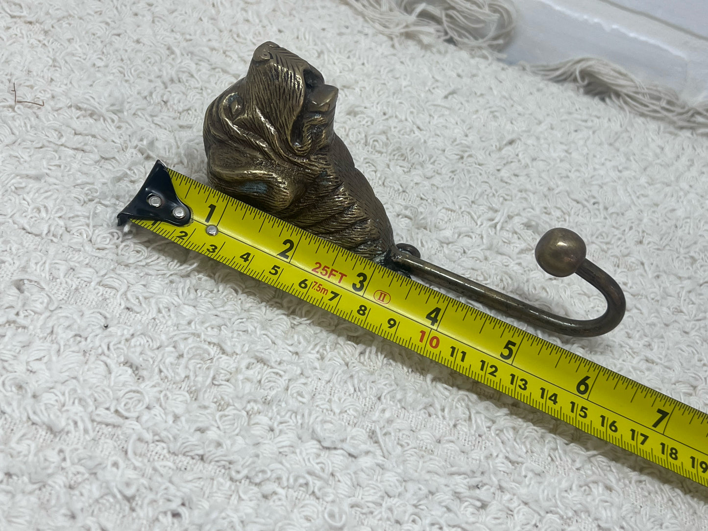 Vintage Brass Dog Head Coat Hook