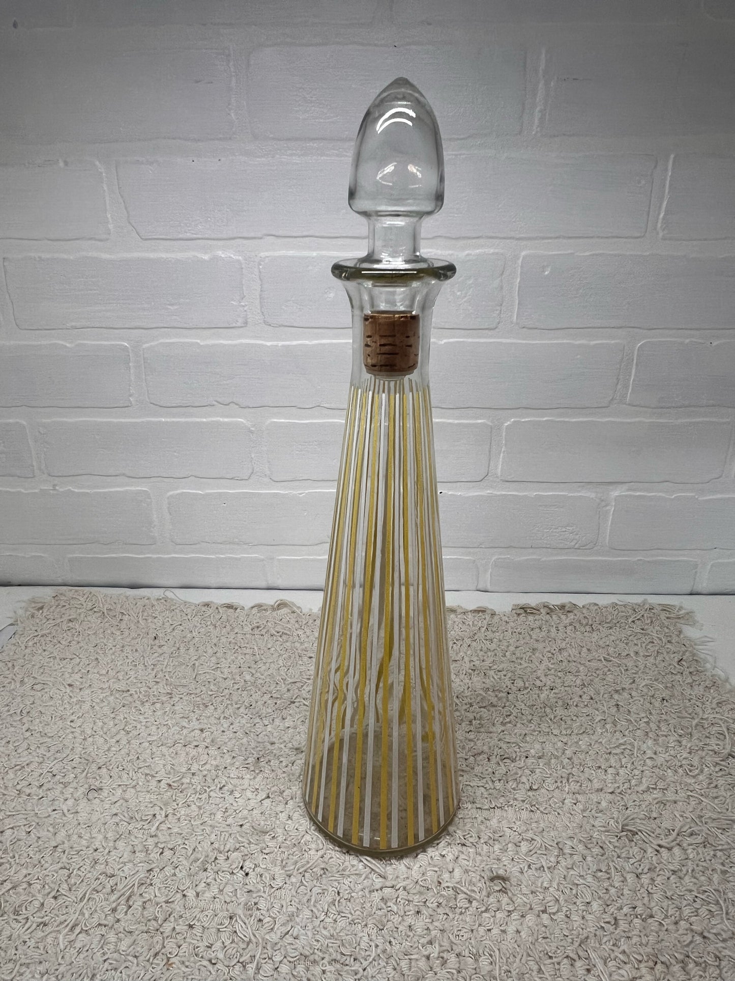 Old Kentucky Tavern MCM Striped Genie Bottle Decanter