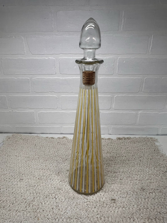 Old Kentucky Tavern MCM Striped Genie Bottle Decanter