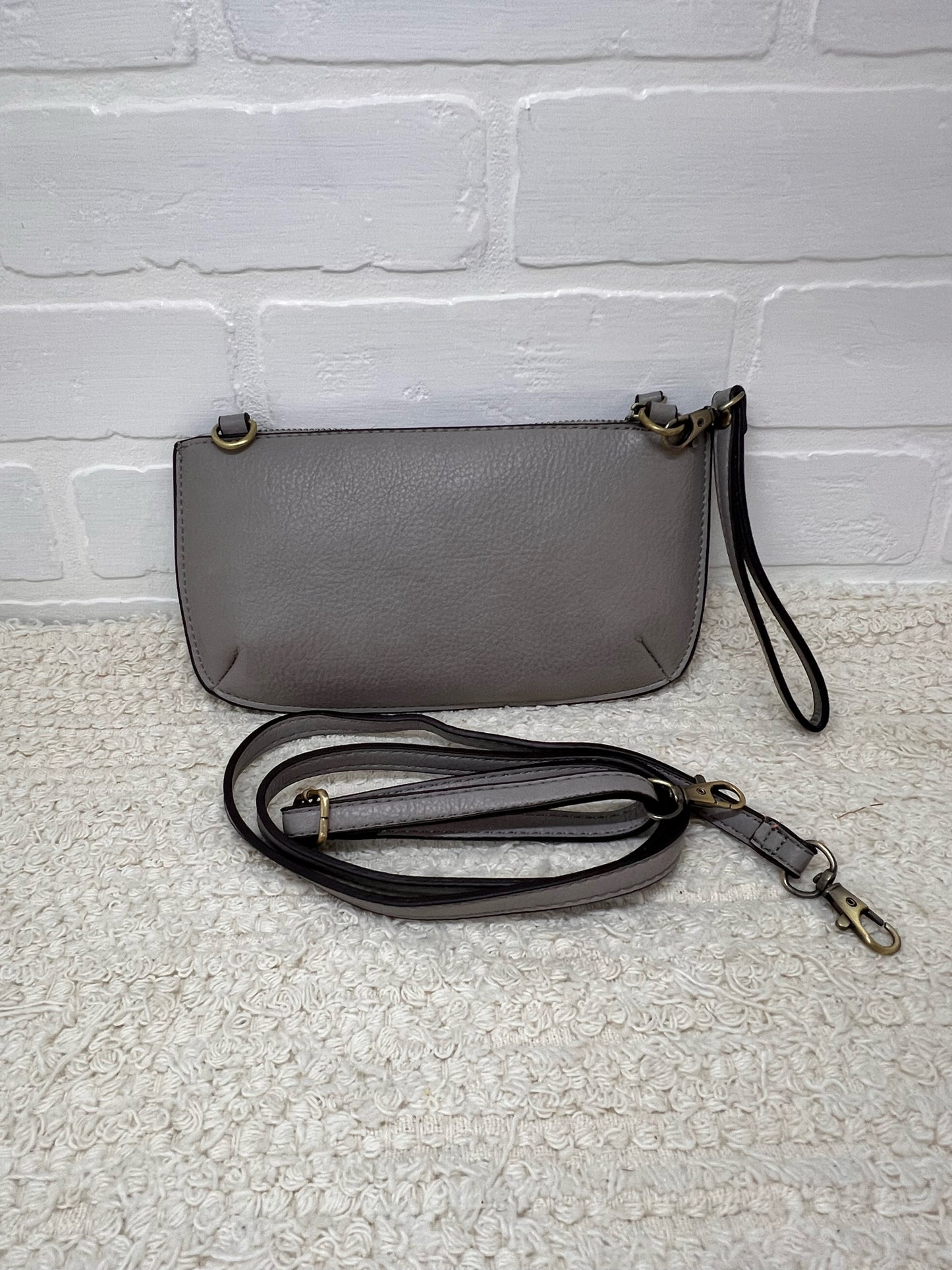 Joy Susan Brand Vegan Leather Wristlet with Crossbody Strap