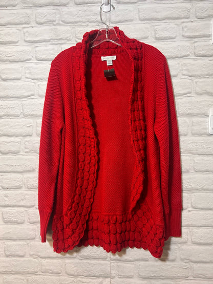 Size L Christopher & Banks Festive Red Cardigan