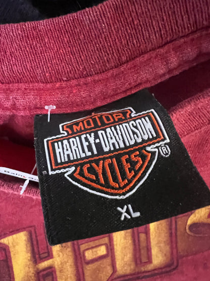 Harley-Davidson Size X-Large Red T-Shirt - Men's
