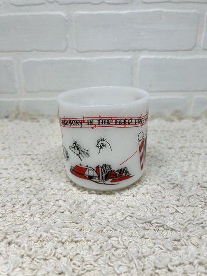 Vintage Federal milkglass 'Vigortone' advertising mug