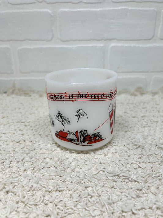 Vintage Federal milkglass 'Vigortone' advertising mug