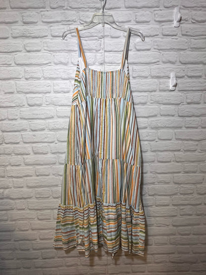 Size 1X Lauren Conrad Striped Yellow Maxi Dress