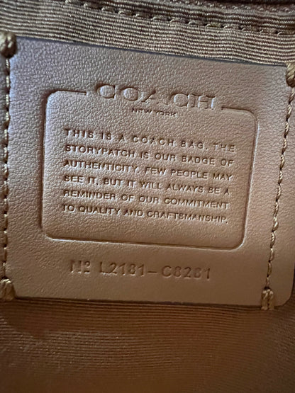 Coach Leather Katy Satchel w/ Diary Embroidery & Coordinating Wallet