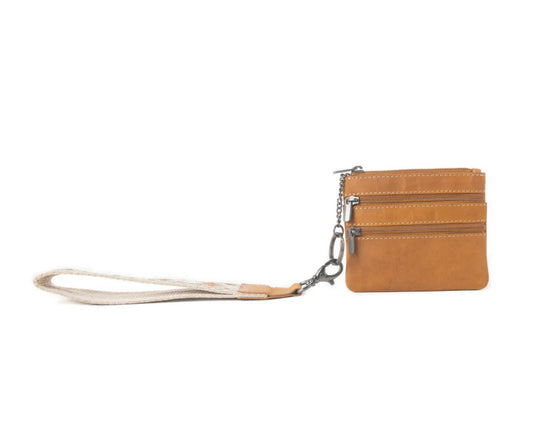 Canyon Breeze Leather Credit Card Holder in Canyon Clay