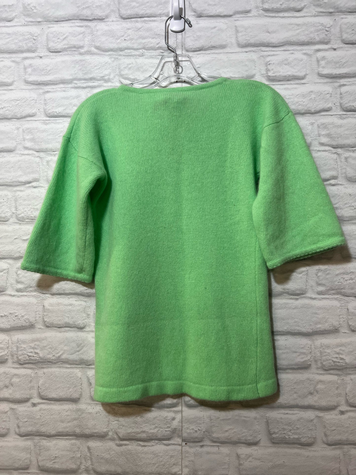 Size S Albee Vintage Light Green Lambswool Blend Sweater