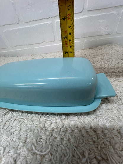 Light Blue vintage melmac butter dish