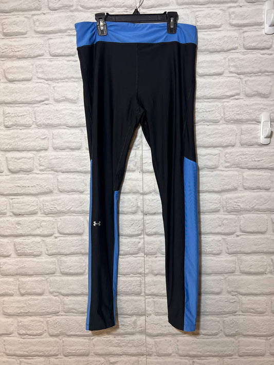 Under Armour Size L Blue & Black Compression Leggings