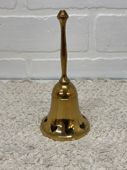 Brass Bell w/ Heart Cutouts