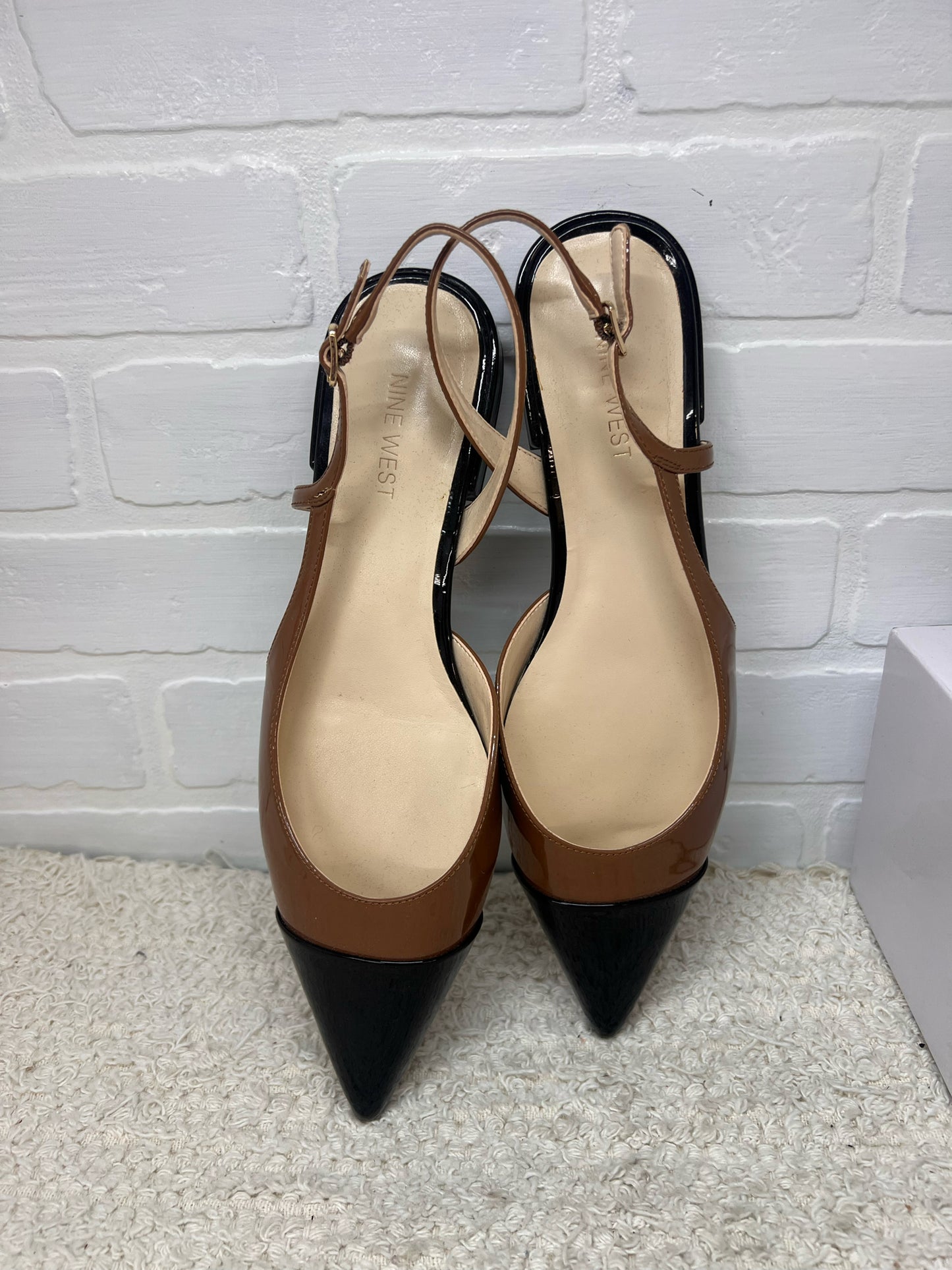 Shoe Size 9.5 Nine West Pointed Toe Slingback Flats