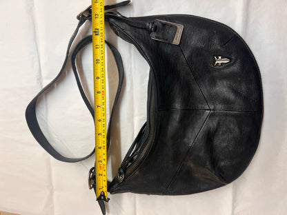Frye Belle Bohemian Hobo Handback Black Leather
