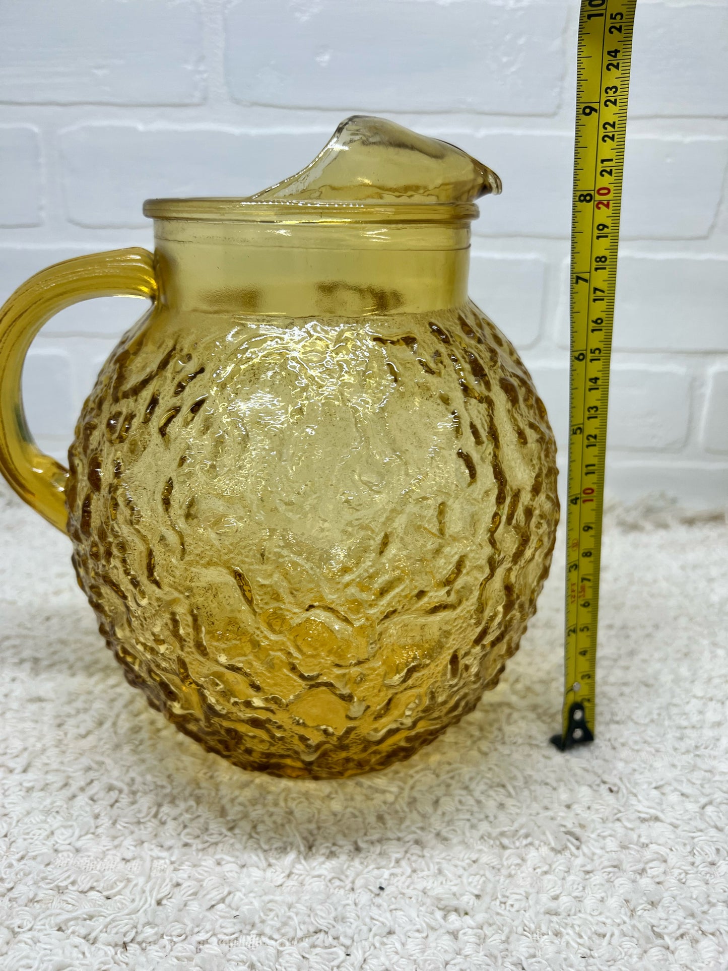 Anchor Hocking amber glass 'Lido' pitcher