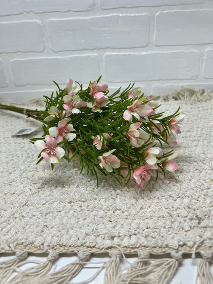 Pink faux flowers