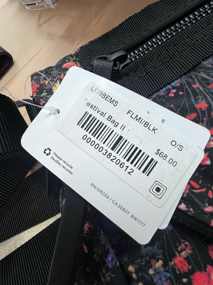 Lululemon NWT Festival II Bag Black FLoral