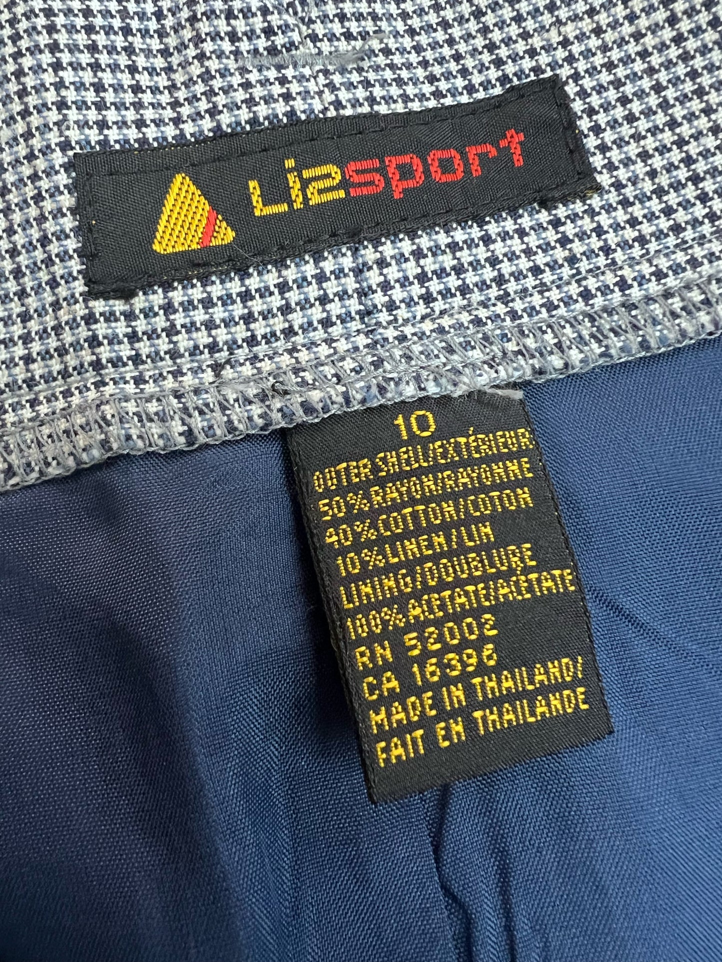 Liz Sport NWT Vintage Houndstooth Check Skirt