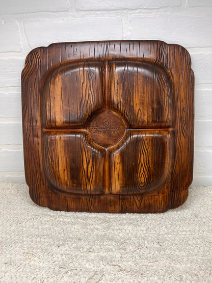 Vintage Treasure Craft Divided Serving Tray - Fruit Motif