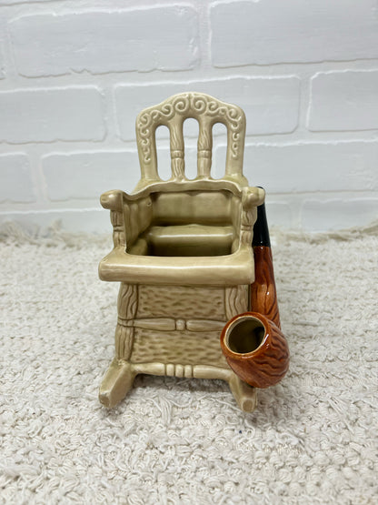 Lefton chair and pipe planter