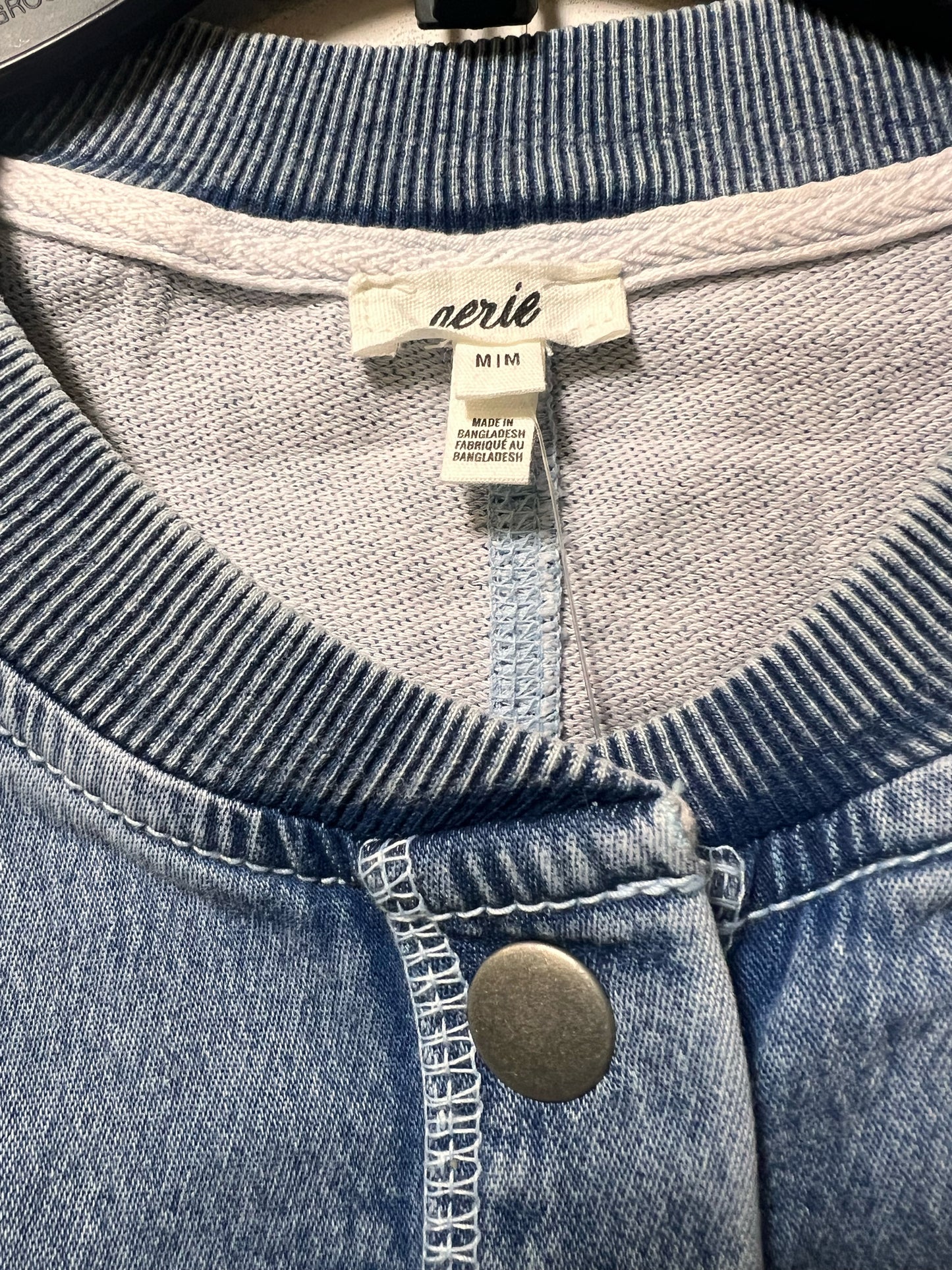Size M Aerie Denim Look Snap Front NWT Jacket