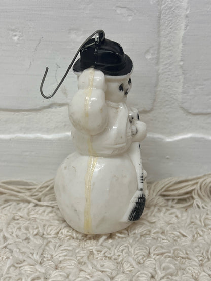 Rosbro Mid-Century Plastic Snowman Ornament