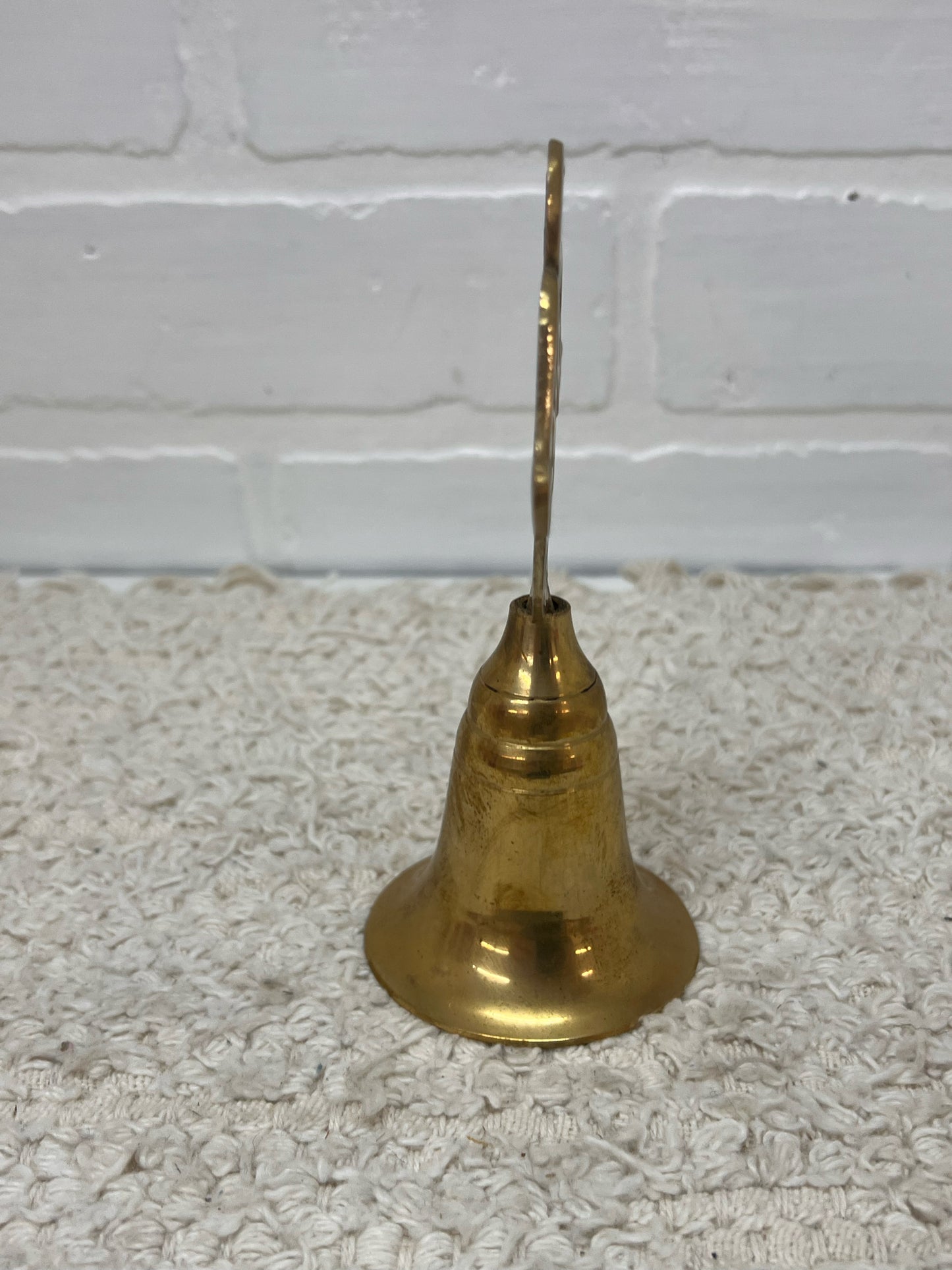 Vintage Brass Bell w/ Angel Handle