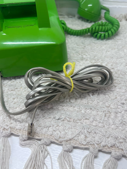 Stromberg-Carlson Lime Green 1970's Dial Corded Telephone
